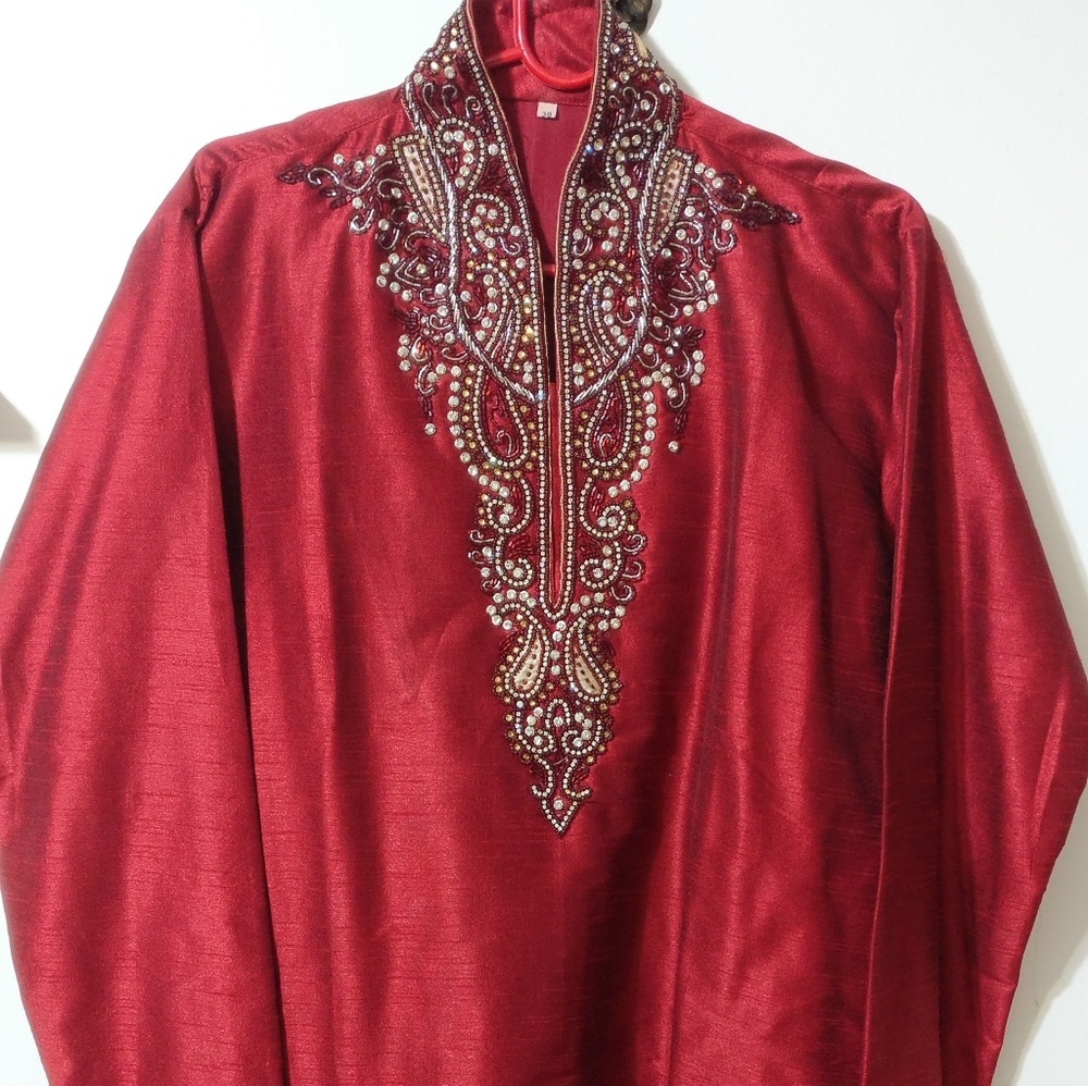 Mens red punjabi